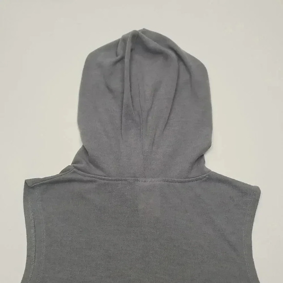 {Disney Parks} Currently Craving Snacks Print Grey Sleevesless Hooded Sweater - Picture 7 of 10